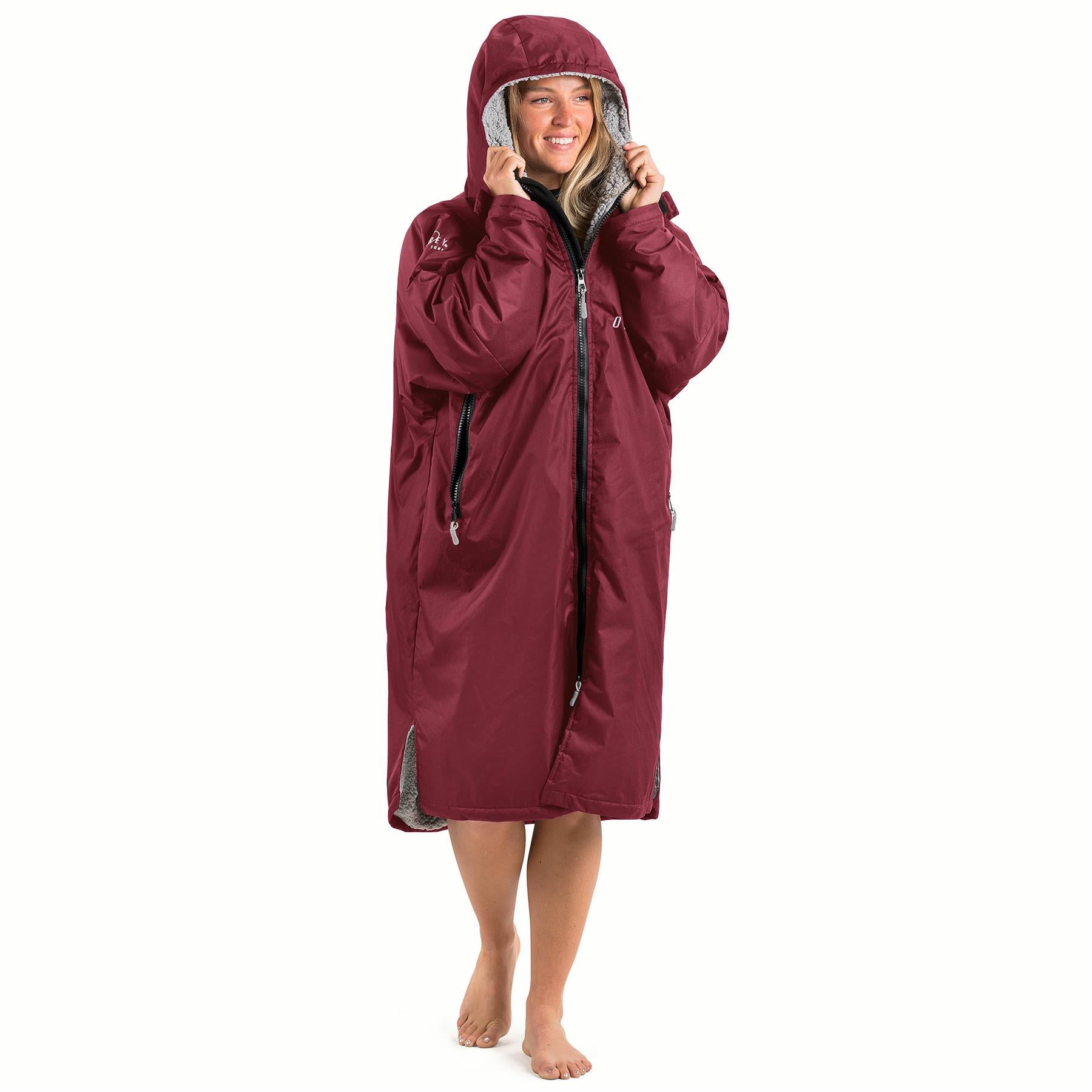 Unisex Hooded Osprey Changing Robe Waterproof & Windproof Maroon