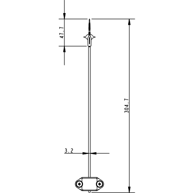 Allen Motorboat Mooring Wind Indicator Vane Rail Mounted 190mm A..71R