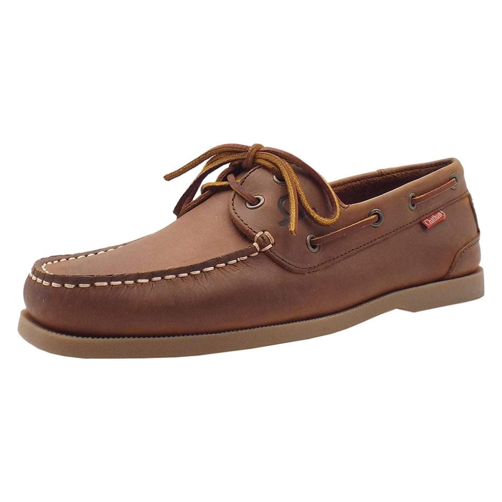 Chatham Galley Deck Shoe Walnut Size 12