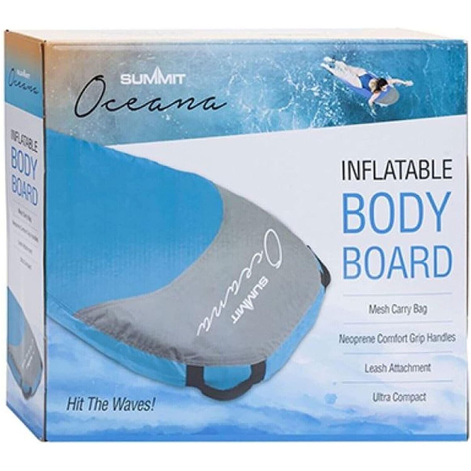 Summit Oceana Single Inflatable Bodyboard Blue