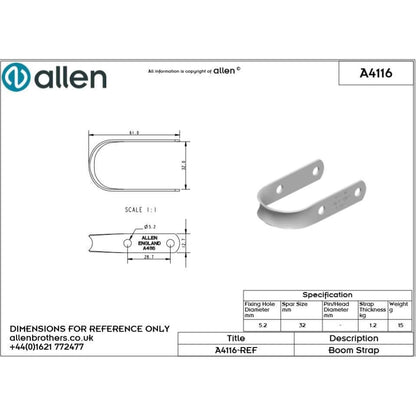 Allen Stainless Steel Spar Strap