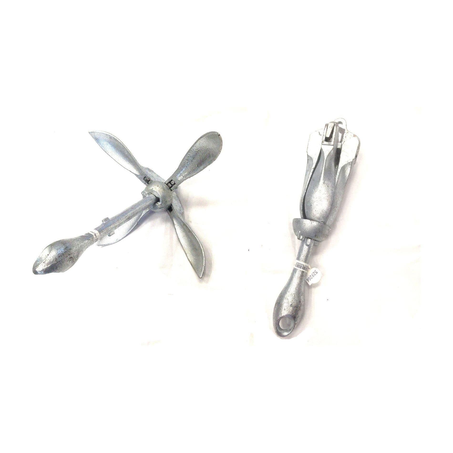 Folding Galvanised Grapnel Anchor for Small Boats