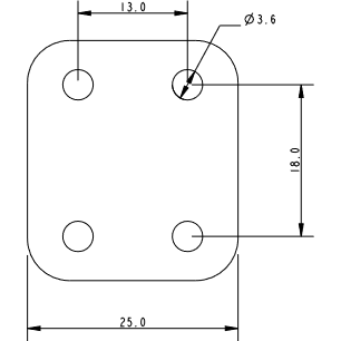 Nylon Anchor Plate 4 Hole Eye Plate Allen A.253