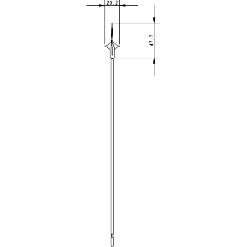 Allen Aerovane Wind Indicator for Dinghies Masthead 190mm 7.5" fits burgee clip