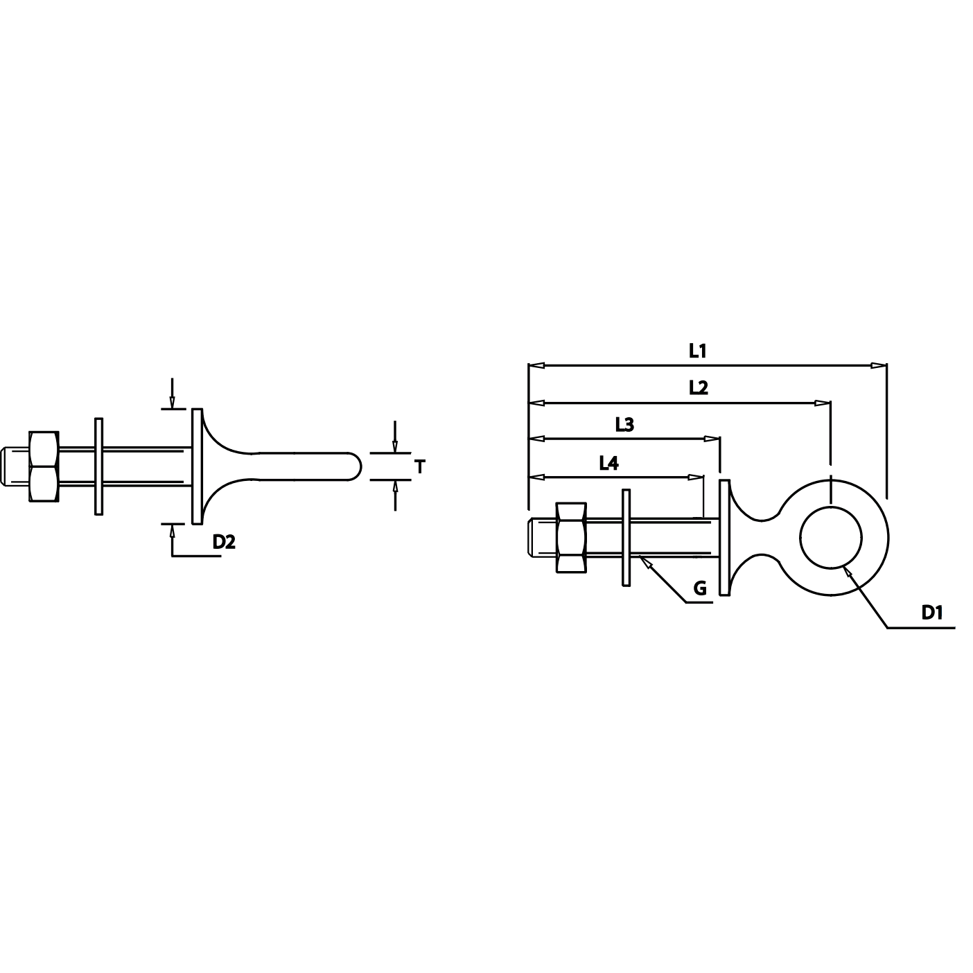 Stainless Steel Eyebolt Large Collar Marine