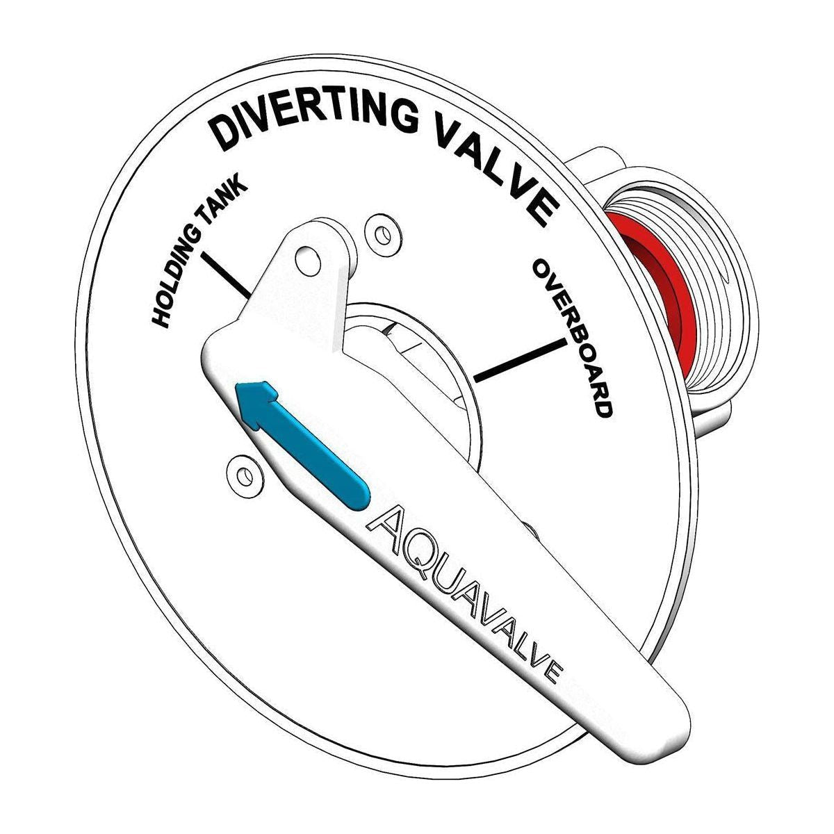 TruDesign Aquavalve Thro Bulkhead Diverter Valve 3/4" - 11/2"