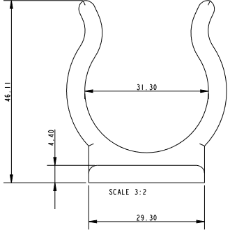 Marine PVC Nylon Tube Clip Stores Poles Hose