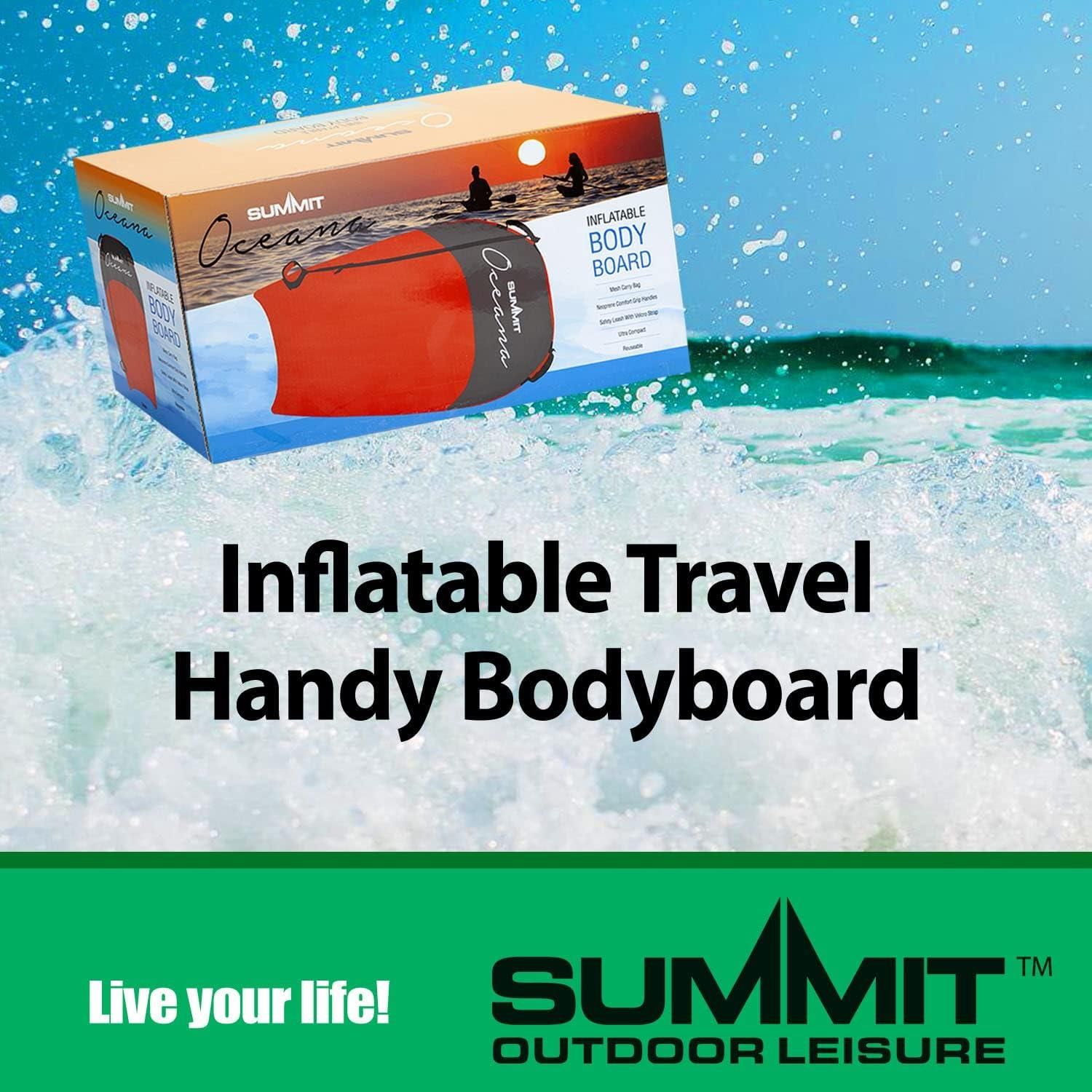 New Summit Oceana Single Inflatable Body Board Red