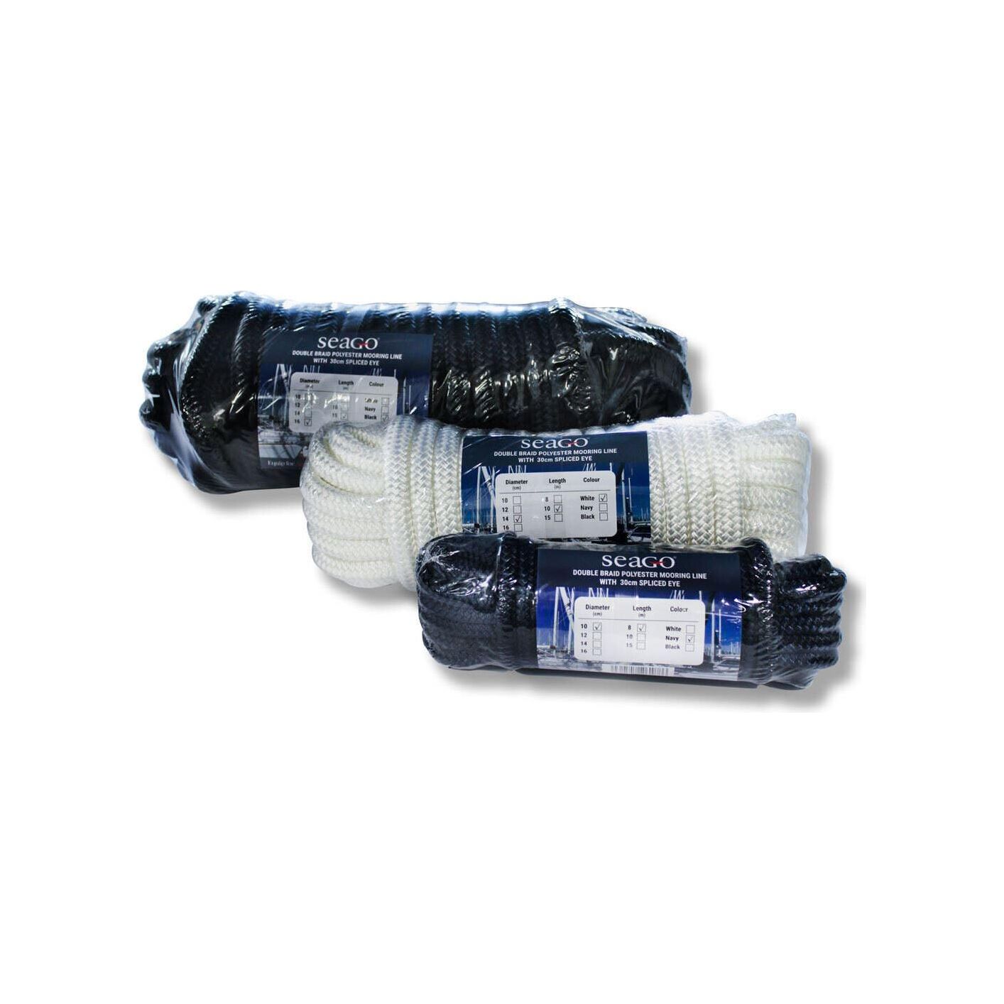 Seago Mooring Dockline Rope Navy 10mm x 8m