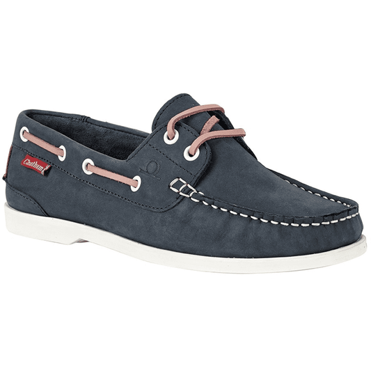 Chatham Ladies Willow Boat Shoe Navy Pink
