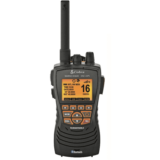 Cobra Marine DSC MR HH 600E VHF  Hand Held VHF Floating Radio GPS Bluetooth