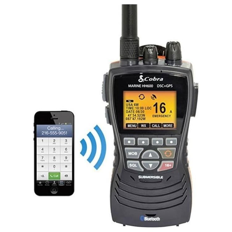 Cobra Marine DSC MR HH 600E VHF  Hand Held VHF Floating Radio GPS Bluetooth