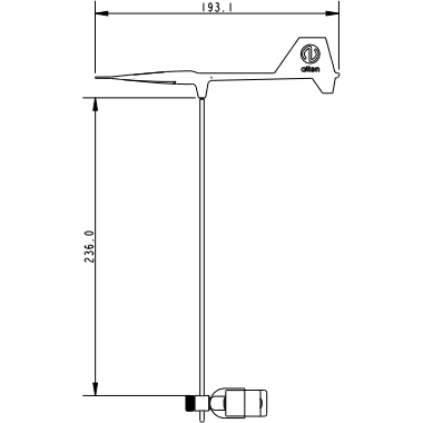 Allen Motorboat Mooring Wind Indicator Vane Rail Mounted 190mm A..71R