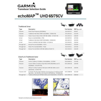 Garmin Echomap 65cv Fishfinder GPS Plotter