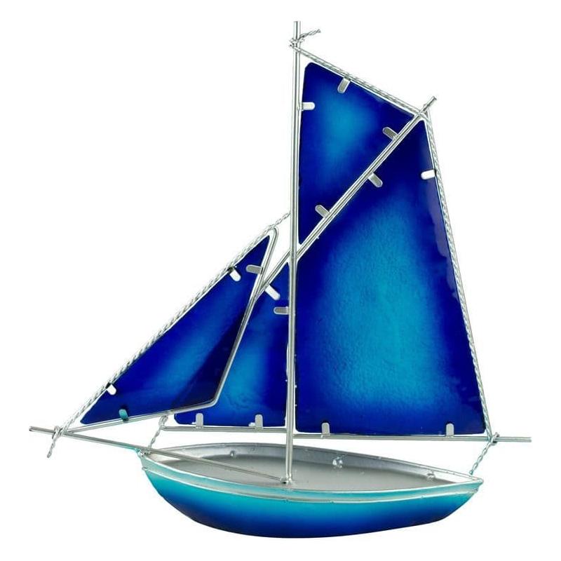 Glass Art Sloop Blue 30cm 2794 Nauticalia