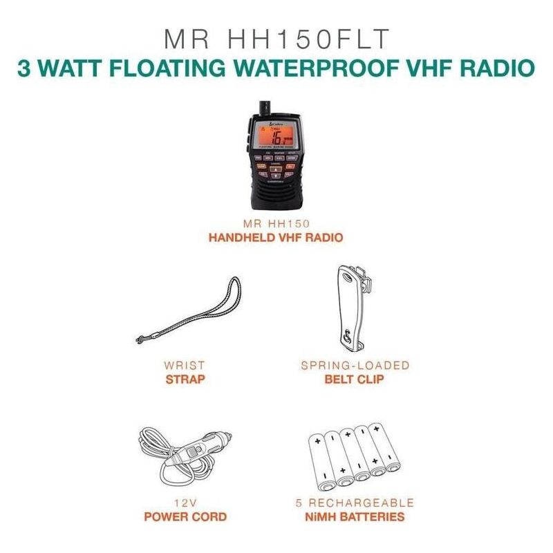 Cobra Marine Floating Handheld VHF Radio HH150 3 Watt