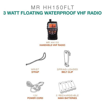 Cobra Marine Floating Handheld VHF Radio HH150 3 Watt