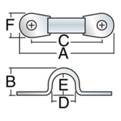 Harken 32 mm Eyestrap Deck Eye Stainless Steel 073 PAIR