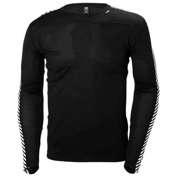 Helly Hansen Mens Lifa Crew Base Layer Top Black