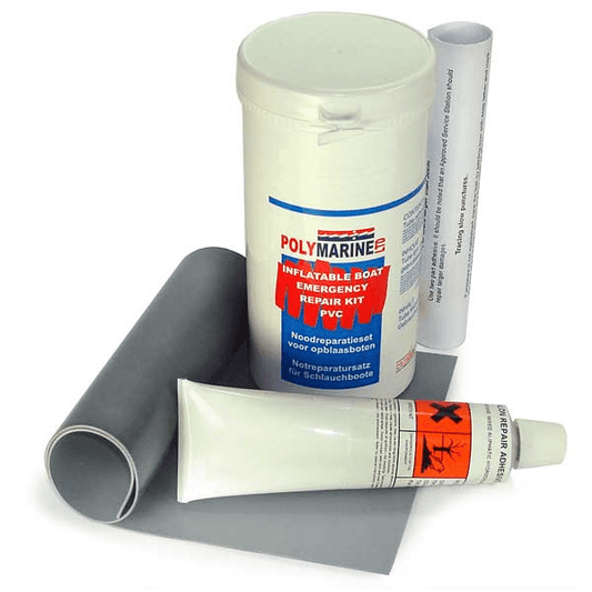 Inflatable Boat Repair Kit for Hypalon Boats Grey Glue and Fabric
