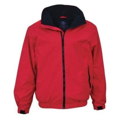 Maindeck Breathable and Waterproof Crew Jacket Red with Navy Fleece Lining Sailing