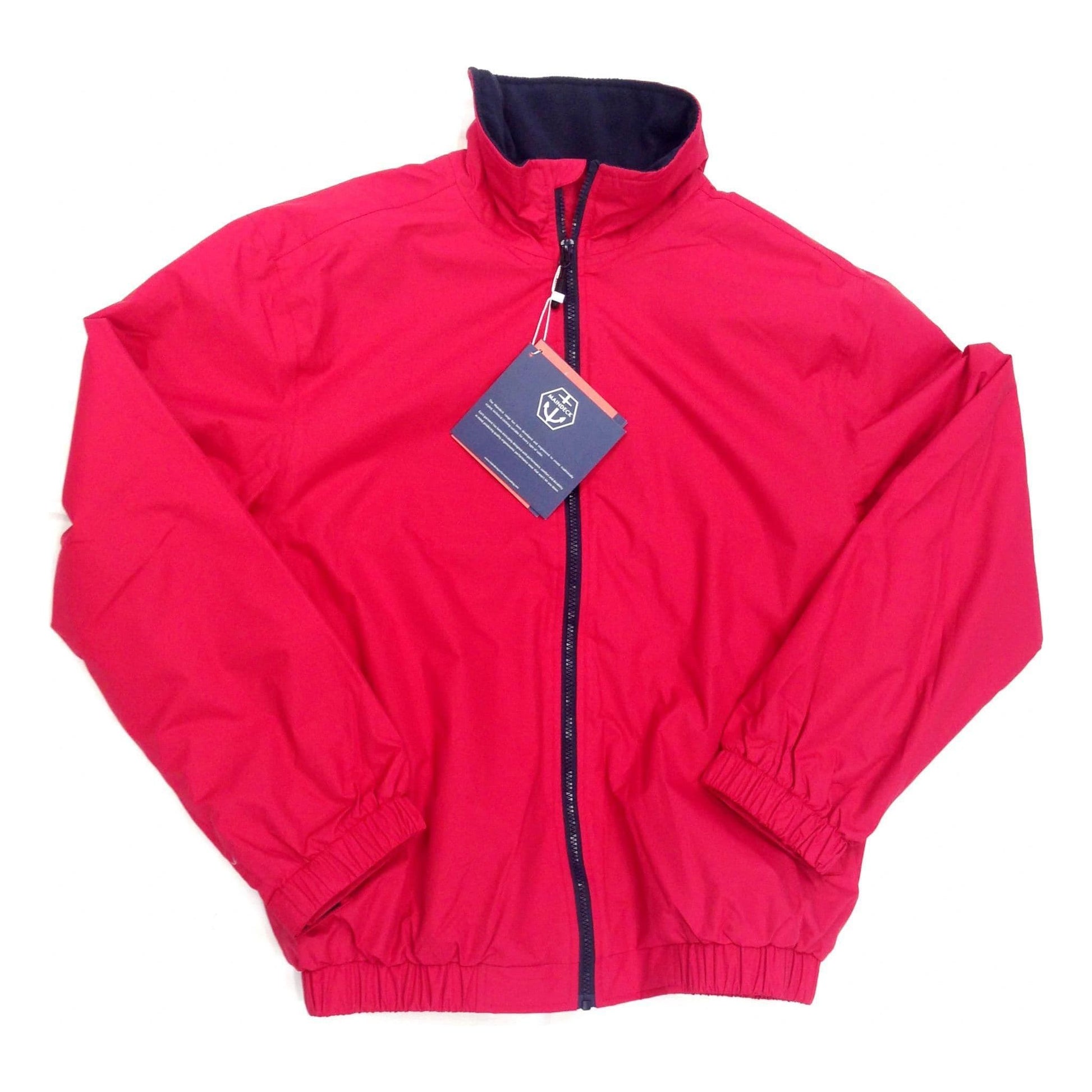 Maindeck Breathable and Waterproof Crew Jacket Red with Navy Fleece Lining Sailing
