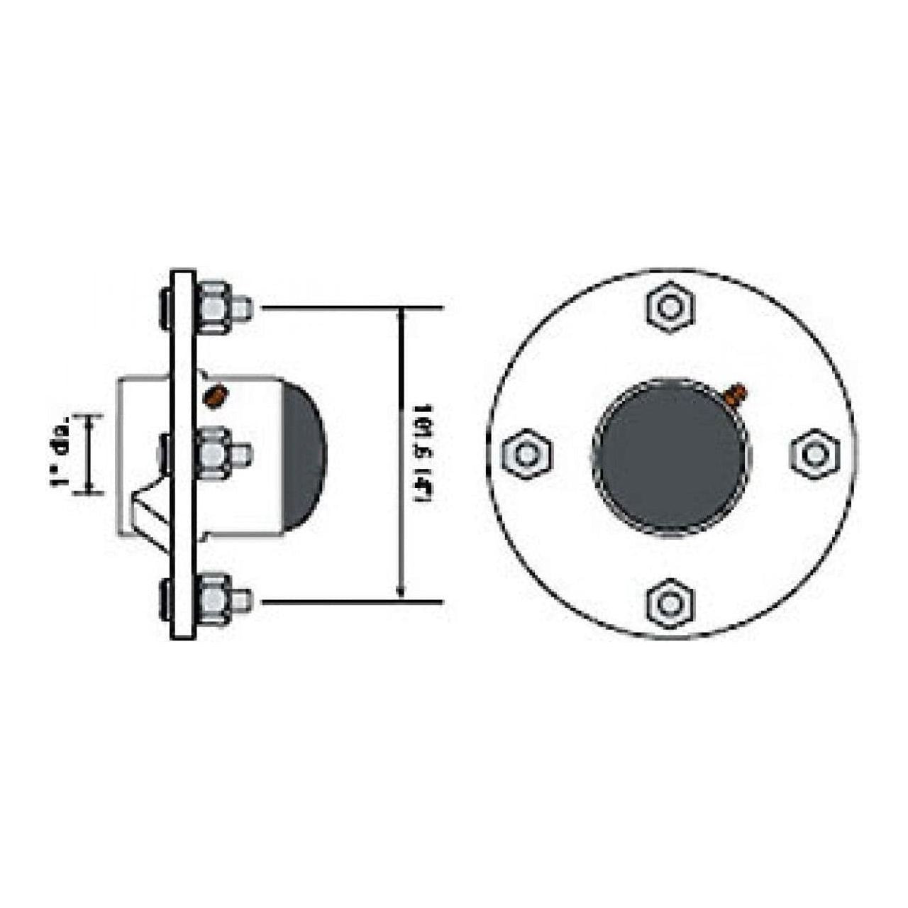 Maypole Boat Trailer Taper Roller Hub 4 Stud  MP4180