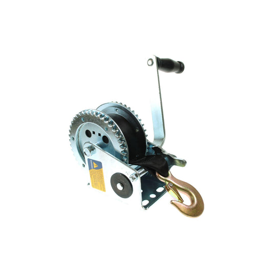 Maypole Boat Trailer Winch 500kg  complete with Strap and Zinc Plated Hook.