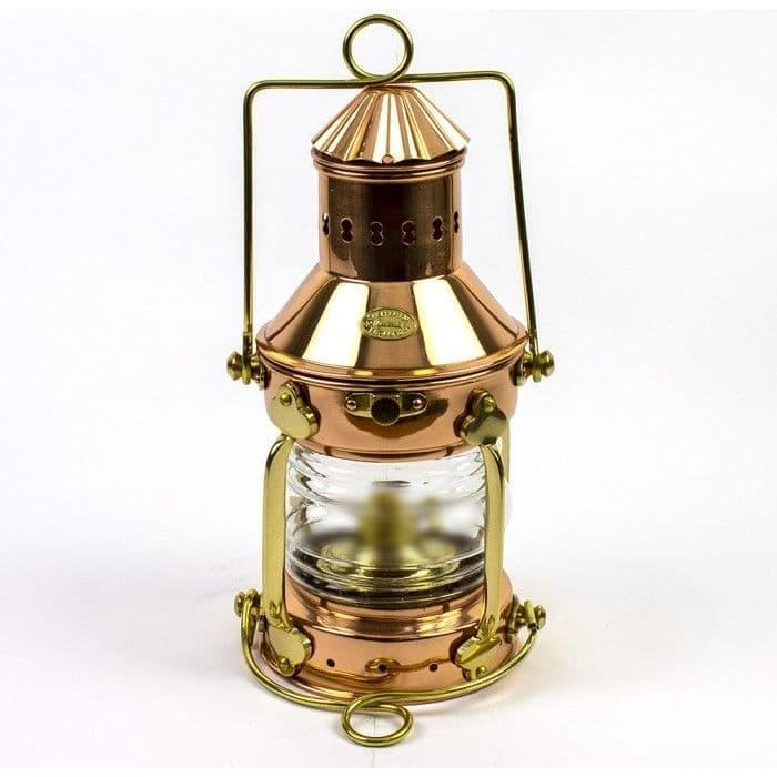 Nauticalia Copper Electric 240v  Anchor Lamp, 27cm