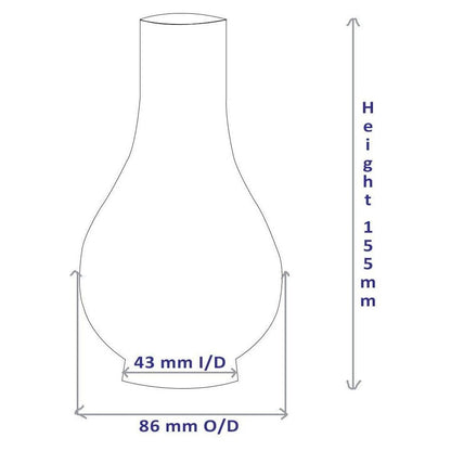 Nauticalia Gipsy Moth and Fastnet Oil Lamp REPLACEMENT Chimney (8103)