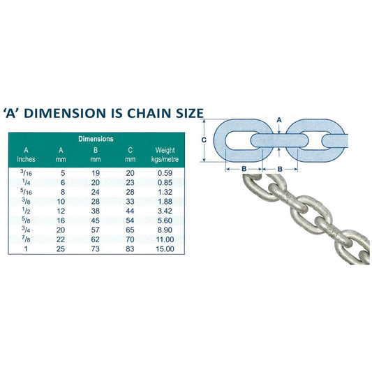 Non Calibrated Galvanised Short Link Mooring Chain