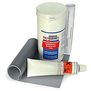 PVC Inflatable Boat Repair Kit - Grey Glue and Patches