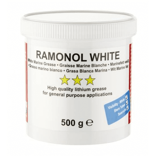 Ramonol White Lithium Water Resistant Marine Grease 500g Boats Shaft Bearings Wheel Bearings