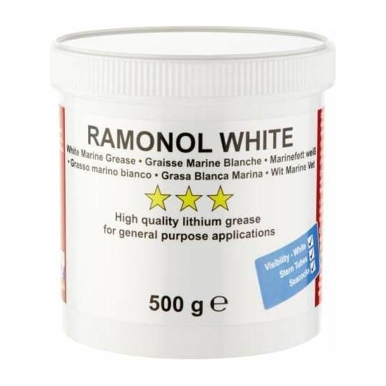 Ramonol White Lithium Water Resistant Marine Grease 500g Boats Shaft Bearings Wheel Bearings