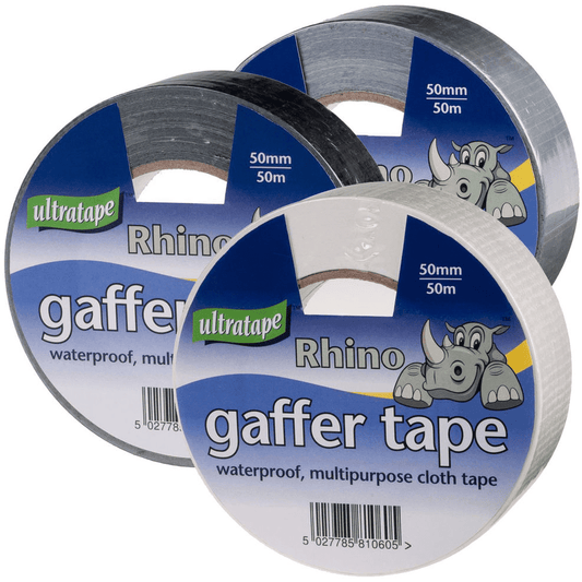 Rhino Gaffer Cloth Tape by Ultratape 50mm x 50m Waterproof Mutipurpose
