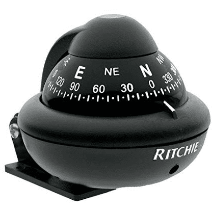 Richie Sport Boat Fishing Boat Compass inc Bracket Black X-10B-M