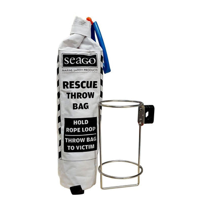 Seago Throw Bag Heaving Line 30m MOB Recovery Line Bracket and Rail Clamp