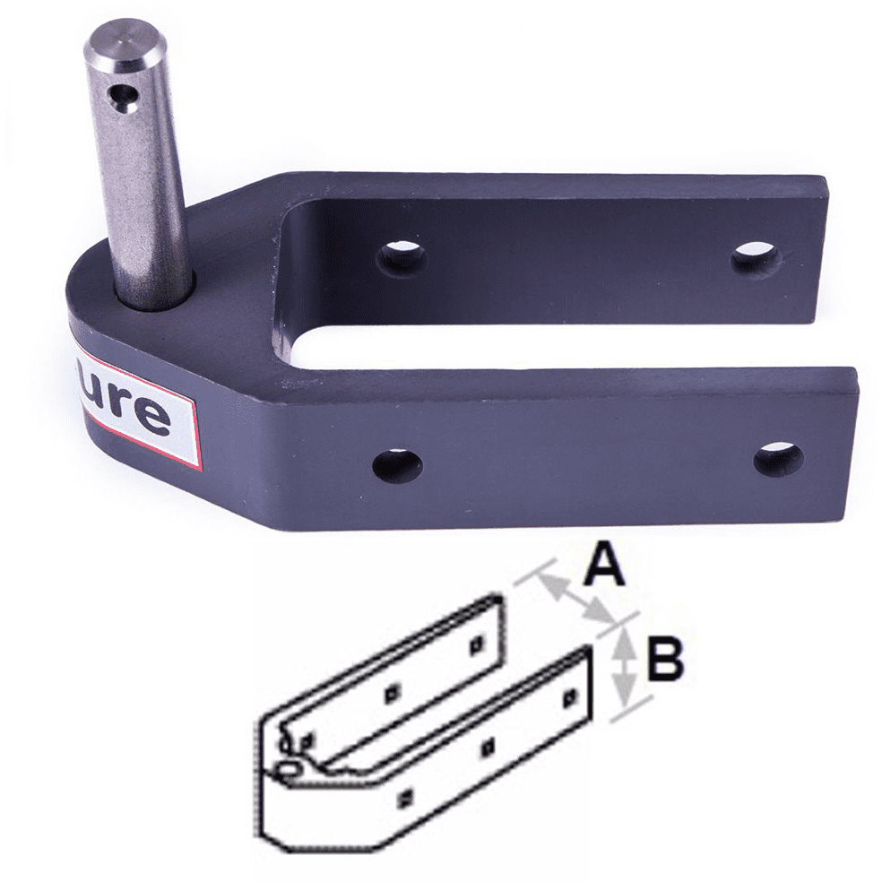 Seasure  Alloy Rudder Pintle  to fit 38mm Wide Stock 4 Hole Fixing  18-05