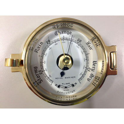 Ships Brass Nautical Porthole Barometer 117mm Channel Range 18033 Gift