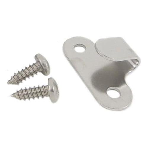 Stainless Steel Lacing Hook with Self Tapping Screws Pk 4