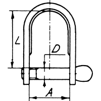 Stainless Steel Strip D Shackle 5mm, 6mm