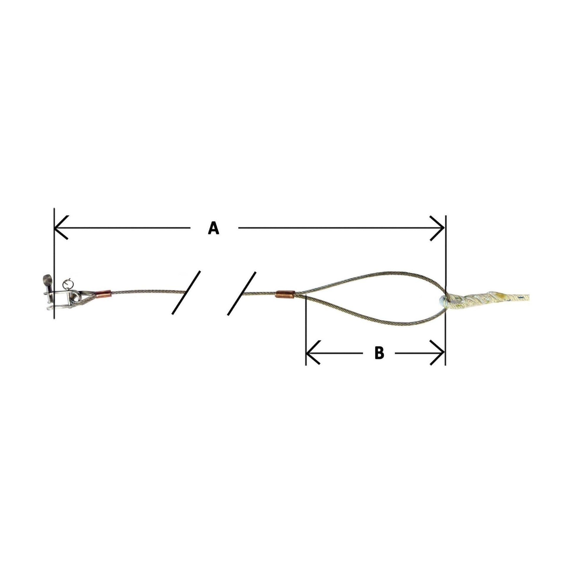 Wanderer Dinghy Halyards Jib and Main Incudes Captive Pin Shackle