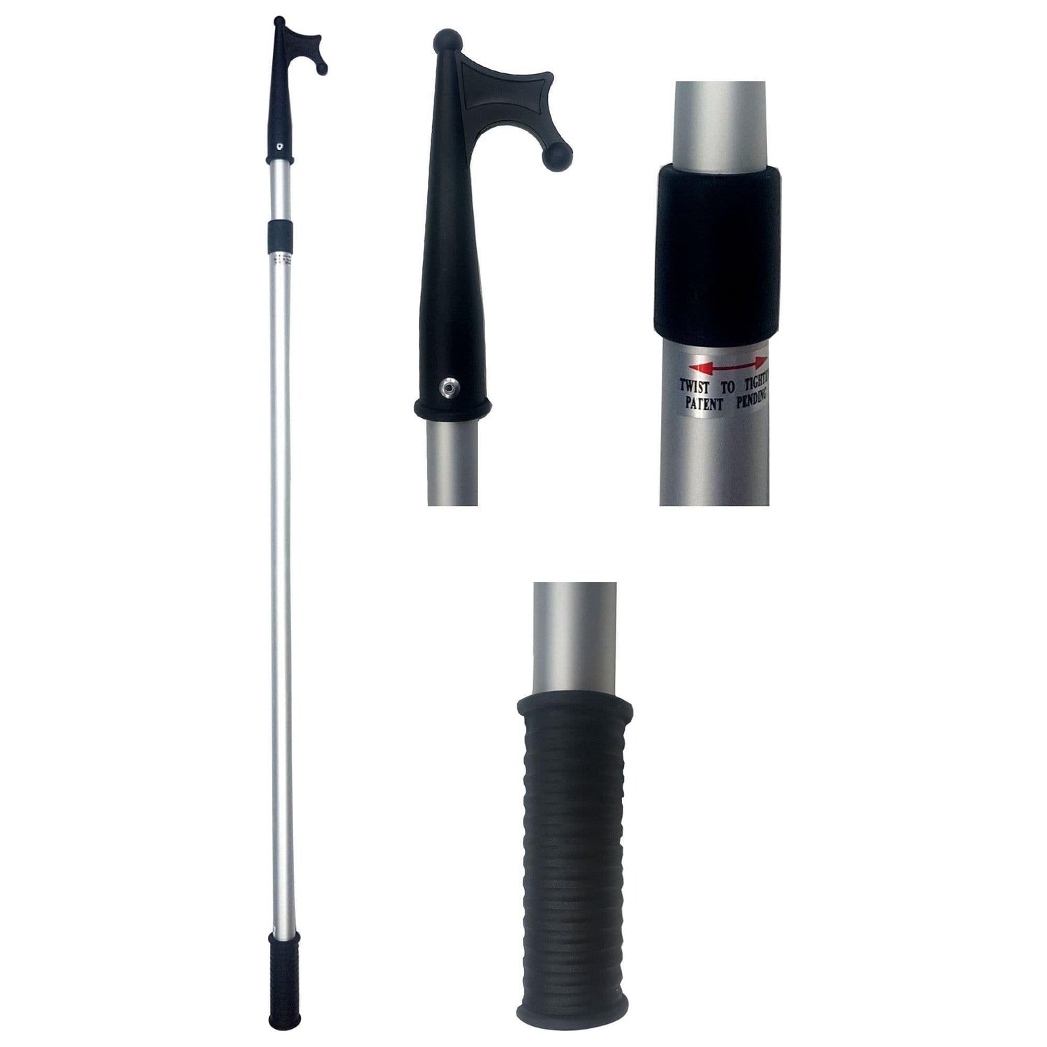 Waveline Telescopic Aluminium Floating Boat Hook  1.21m to 2.14 metre Sailing Marine Dinghy