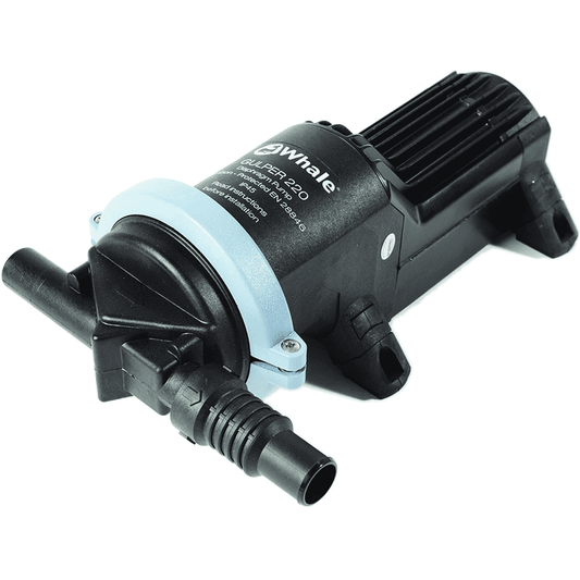 Whale Gulper 220 Non-Clog Electric Grey Waste Pump 12v