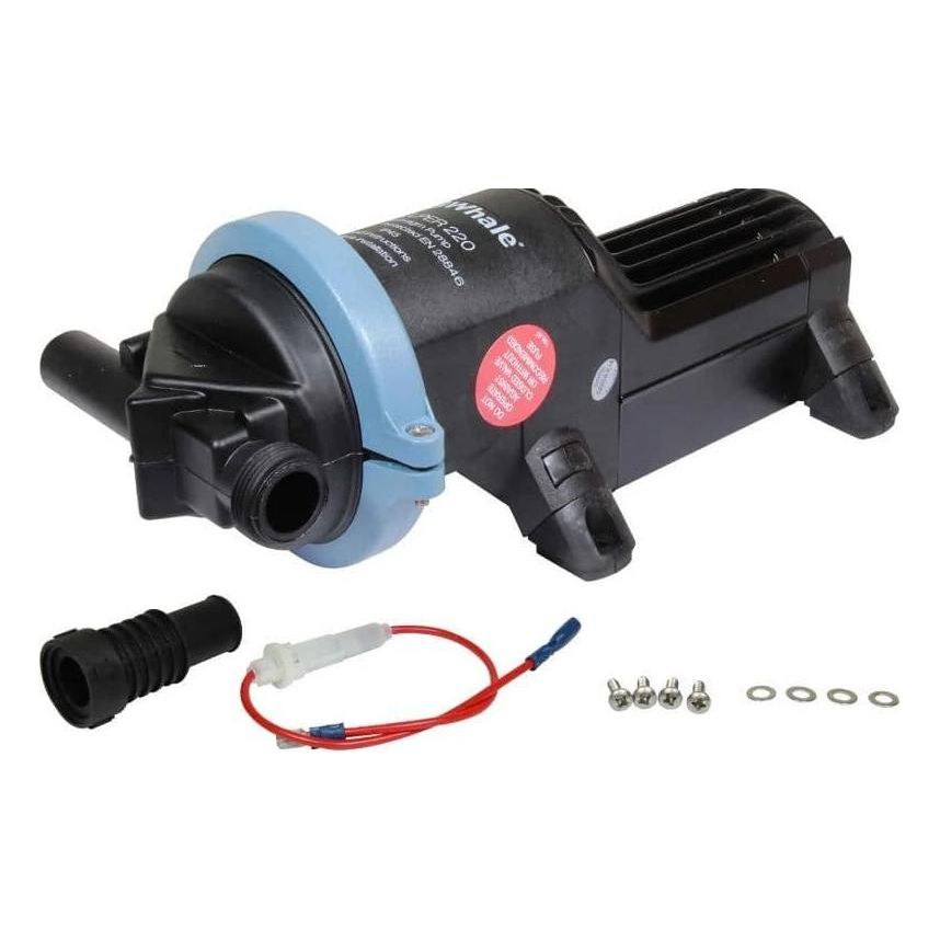 Whale Gulper 220 Non-Clog Electric Grey Waste Pump 12v