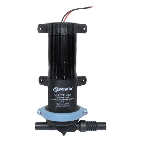 Whale Gulper 220 Non-Clog Electric Grey Waste Pump 12v