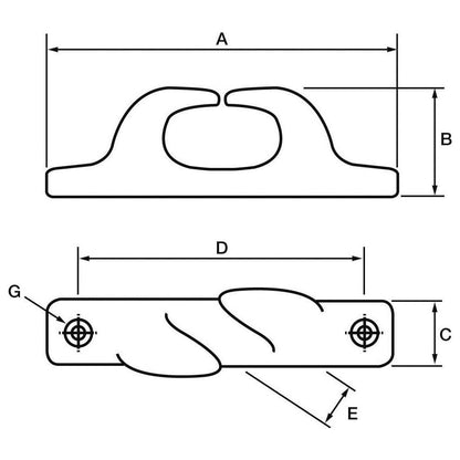 YS Allen Alloy Handed Fairleads 86mm Pair